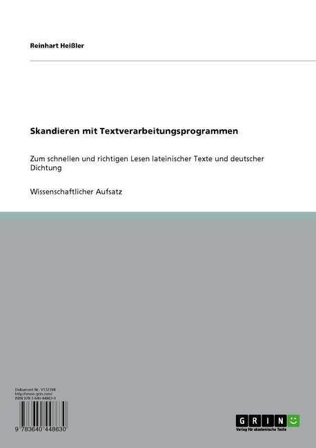 Skandieren mit Textverarbeitungsprogrammen main product photo