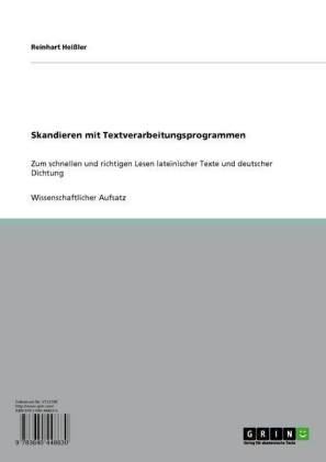 Skandieren mit Textverarbeitungsprogrammen