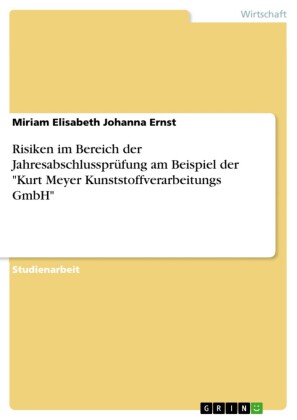 Risiken im Bereich der Jahresabschlussprüfung am Beispiel der 'Kurt Meyer Kunststoffverarbeitungs GmbH'