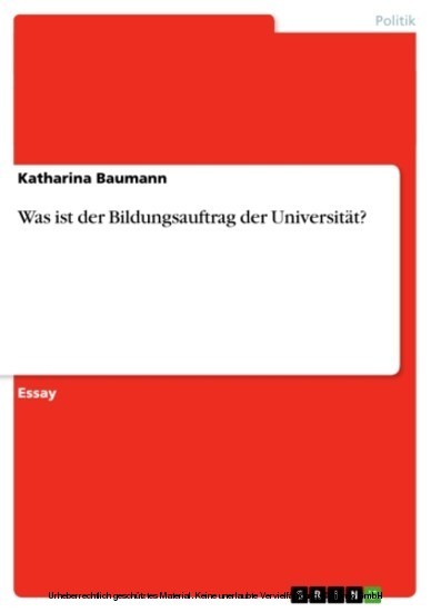 Was ist der Bildungsauftrag der Universität? main product photo