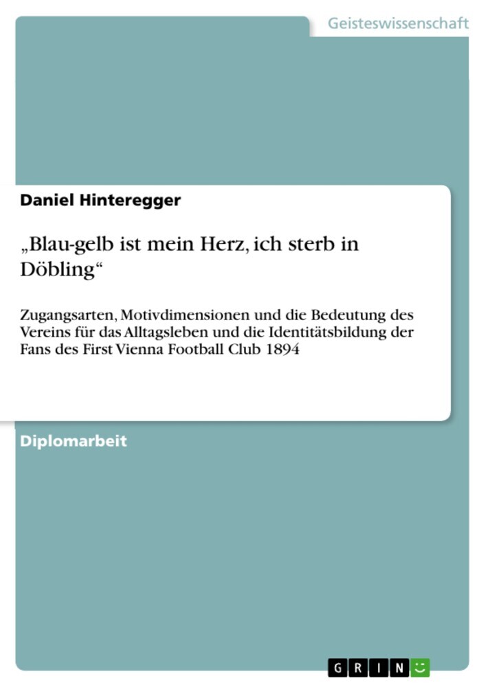 'Blau-gelb ist mein Herz, ich sterb in Döbling' main product photo