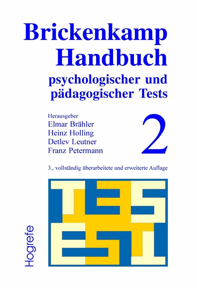 Brickenkamp Handbuch psychologischer und pädagogischer Tests main product photo