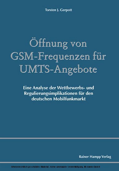 Öffnung von GSM-Frequenzen für UMTS-Angebote main product photo