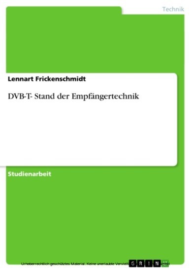 DVB-T- Stand der Empfängertechnik main product photo
