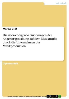 Die notwendigen Veränderungen der Angebotsgestaltung auf dem Musikmarkt durch die Unternehmen der Musikproduktion