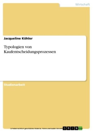 Typologien von Kaufentscheidungsprozessen