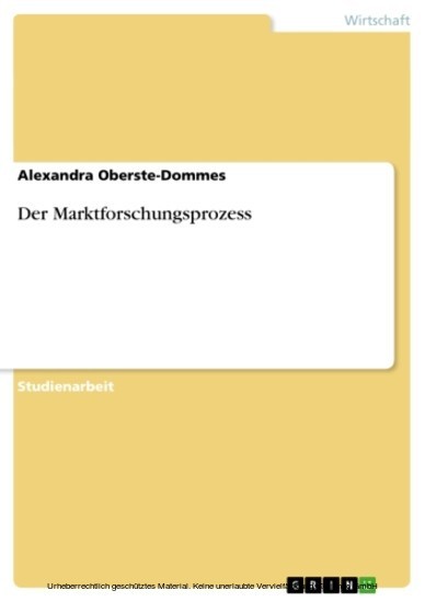 Der Marktforschungsprozess main product photo