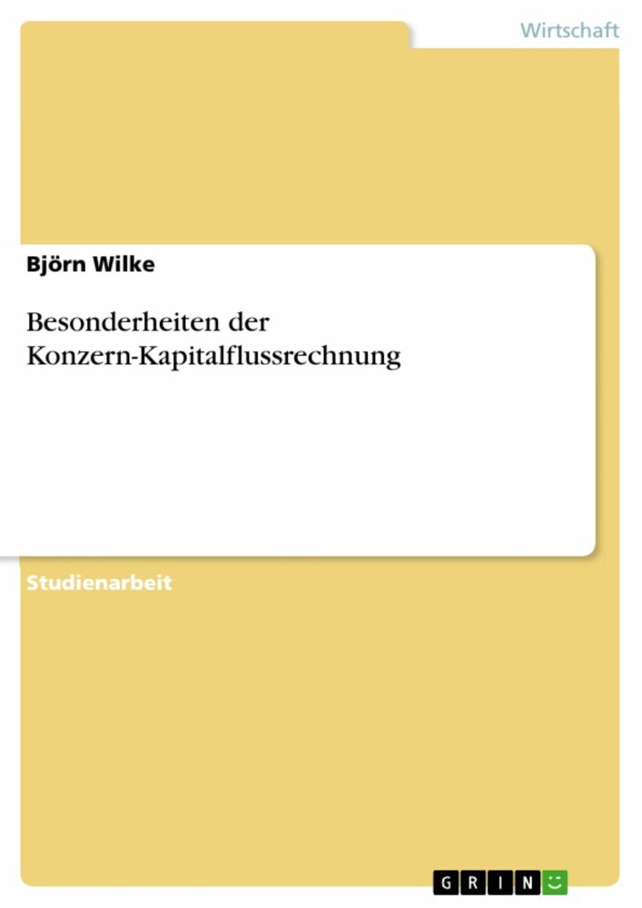Besonderheiten der Konzern-Kapitalflussrechnung main product photo