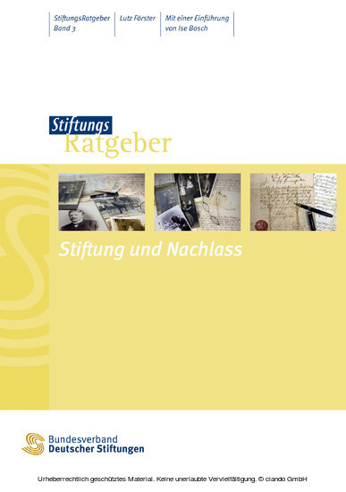 Stiftung und Nachlass main product photo