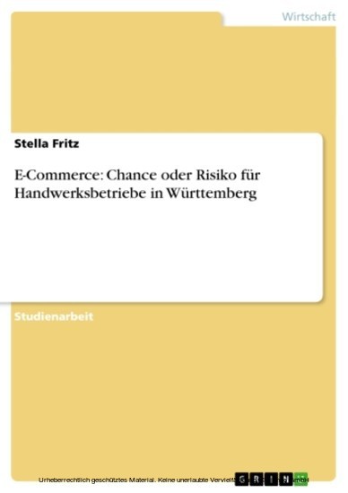 E-Commerce: Chance oder Risiko für Handwerksbetriebe in Württemberg main product photo