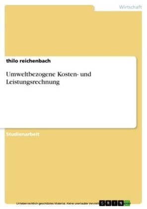 Umweltbezogene Kosten- und Leistungsrechnung