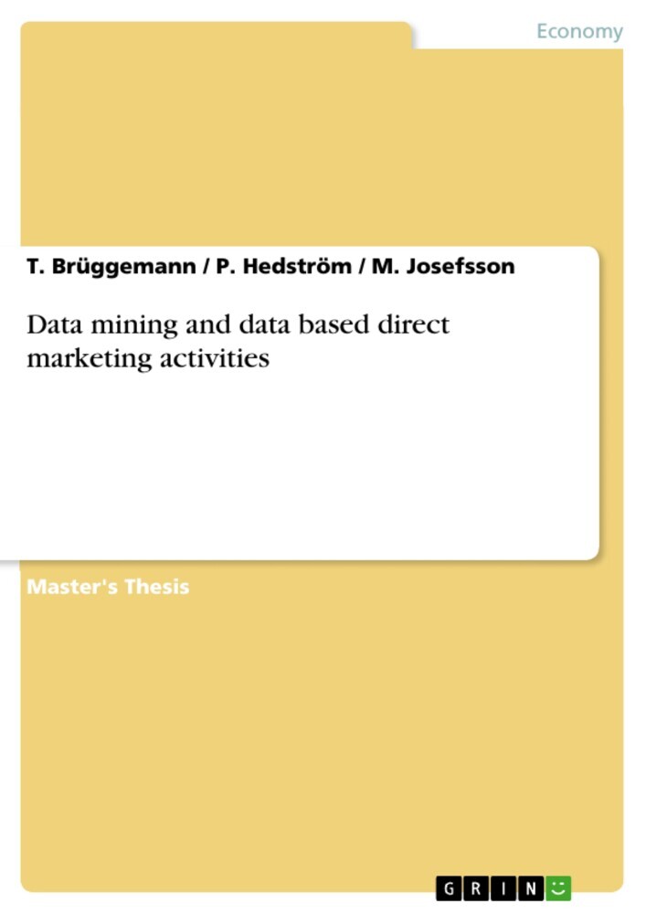 Data mining and data based direct marketing activities main product photo