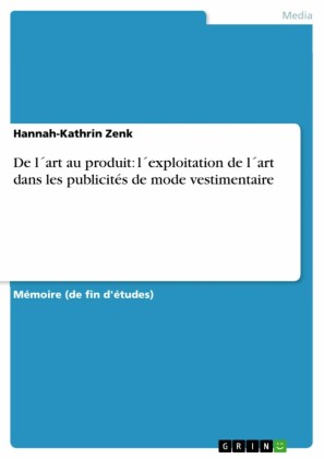 De l´art au produit: l´exploitation de l´art dans les publicités de mode vestimentaire