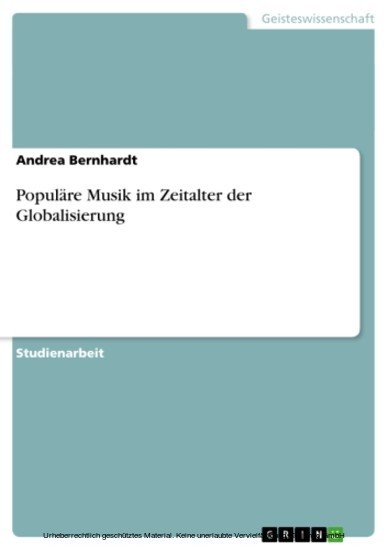 Populäre Musik im Zeitalter der Globalisierung main product photo