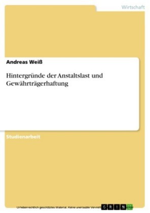 Hintergründe der Anstaltslast und Gewährträgerhaftung