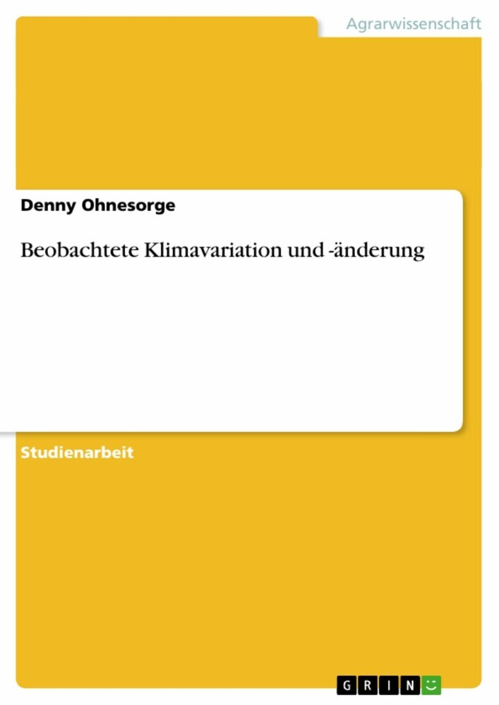 Beobachtete Klimavariation und -änderung main product photo