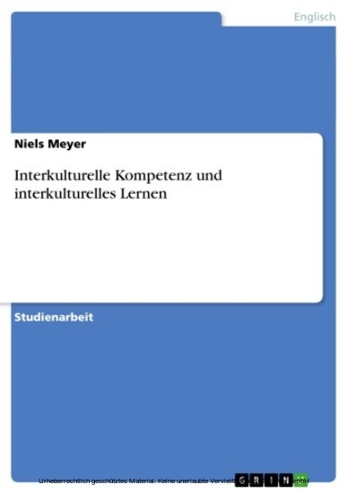 Interkulturelle Kompetenz und interkulturelles Lernen main product photo
