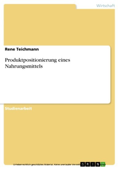 Produktpositionierung eines Nahrungsmittels main product photo
