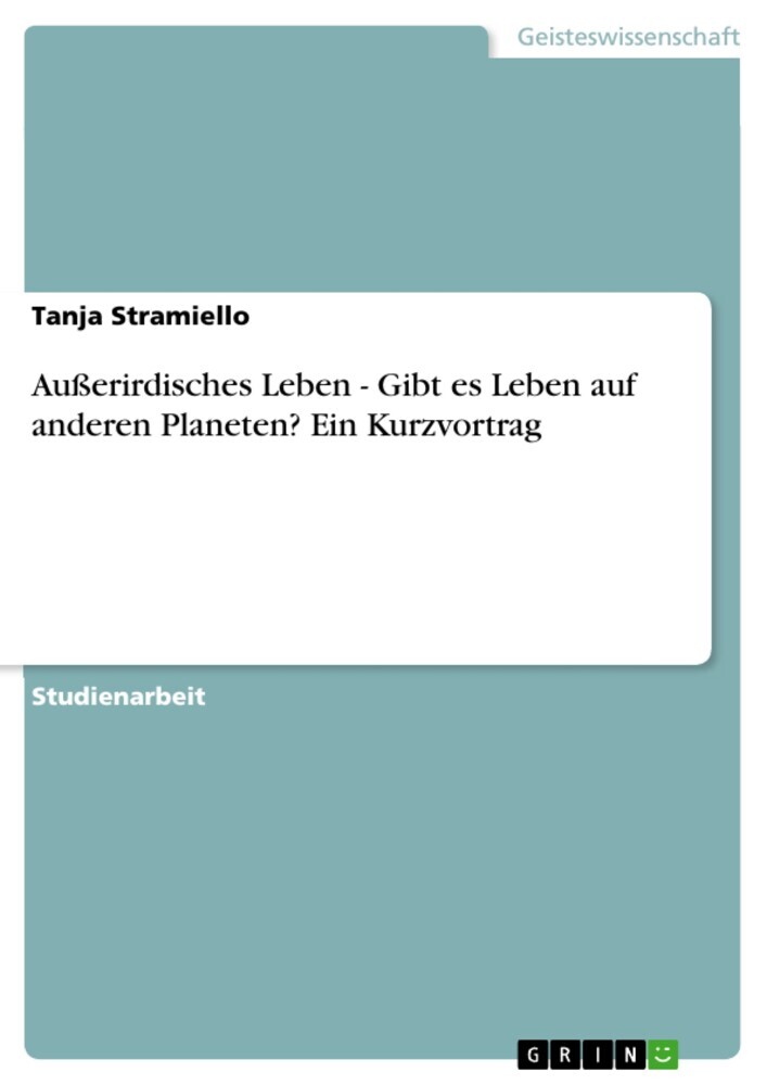 Außerirdisches Leben - Gibt es Leben auf anderen Planeten? Ein Kurzvortrag main product photo