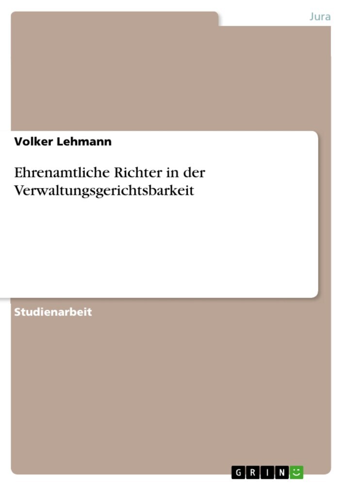 Ehrenamtliche Richter in der Verwaltungsgerichtsbarkeit main product photo