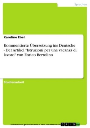 Kommentierte Übersetzung ins Deutsche