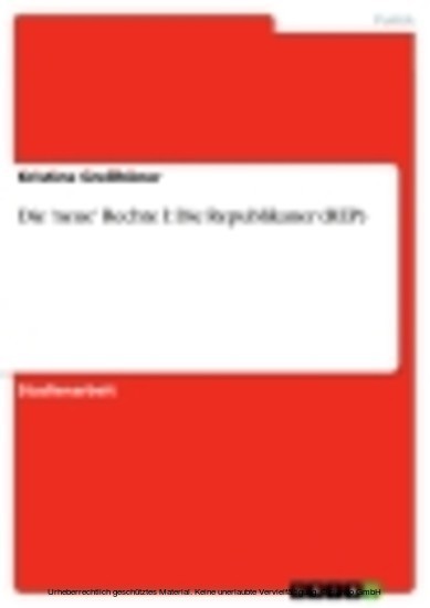 Die 'neue' Rechte I: Die Republikaner (REP) main product photo