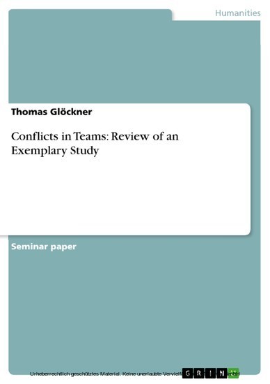 Conflicts in Teams: Review of an Exemplary Study main product photo