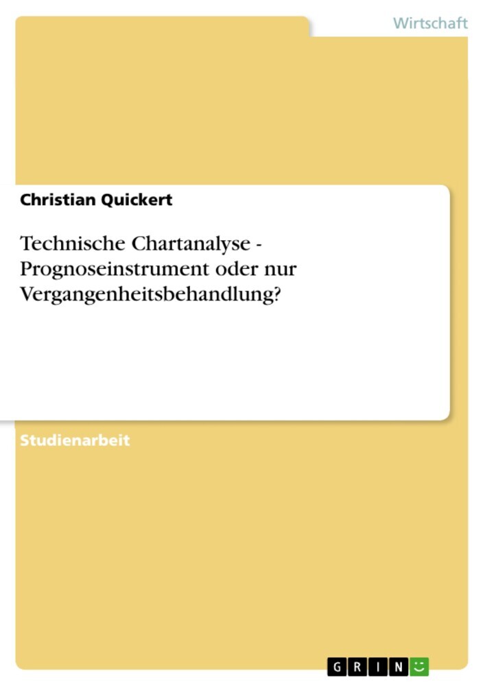 Technische Chartanalyse - Prognoseinstrument oder nur Vergangenheitsbehandlung? main product photo