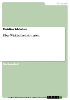 Über Wirklichkeitskriterien