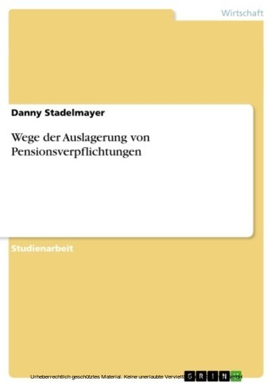 Wege der Auslagerung von Pensionsverpflichtungen main product photo
