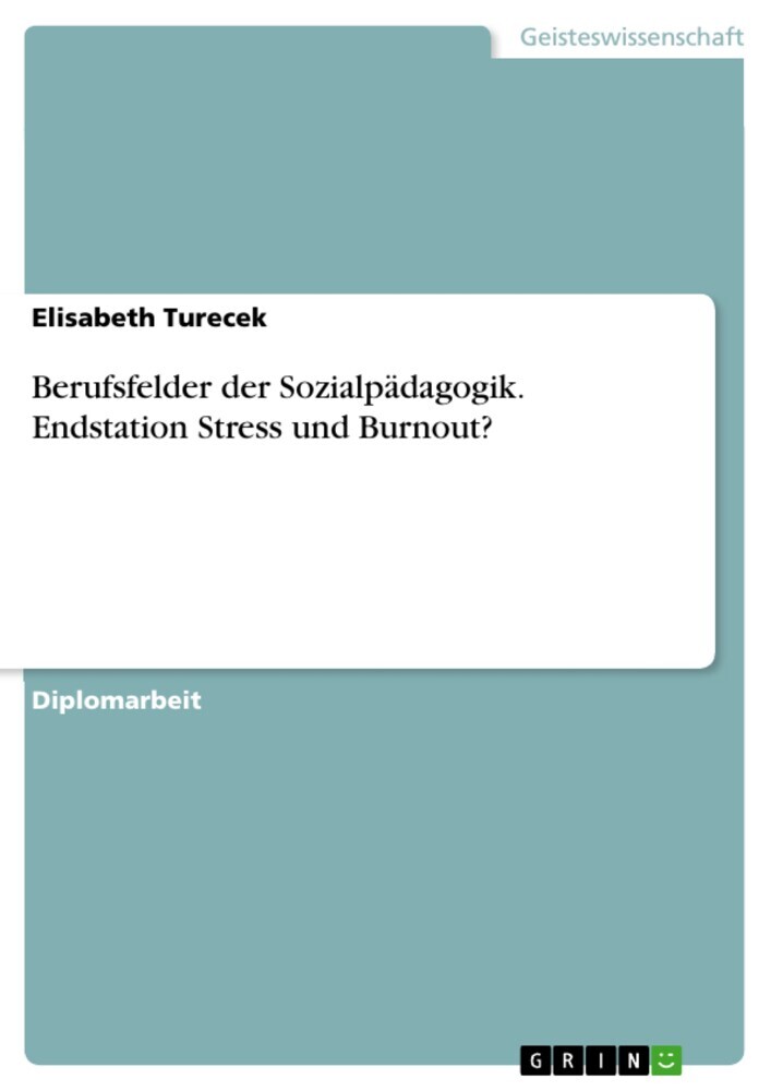 Berufsfelder der Sozialpädagogik. Endstation Stress und Burnout? main product photo