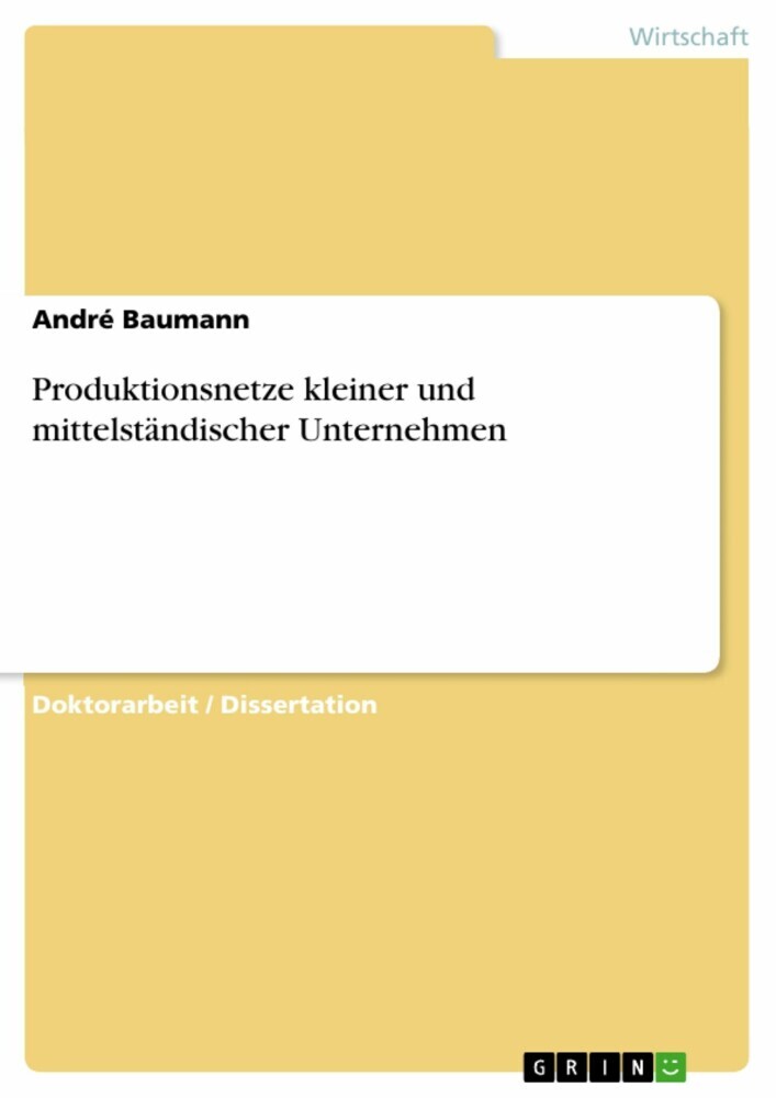 Produktionsnetze kleiner und mittelständischer Unternehmen main product photo