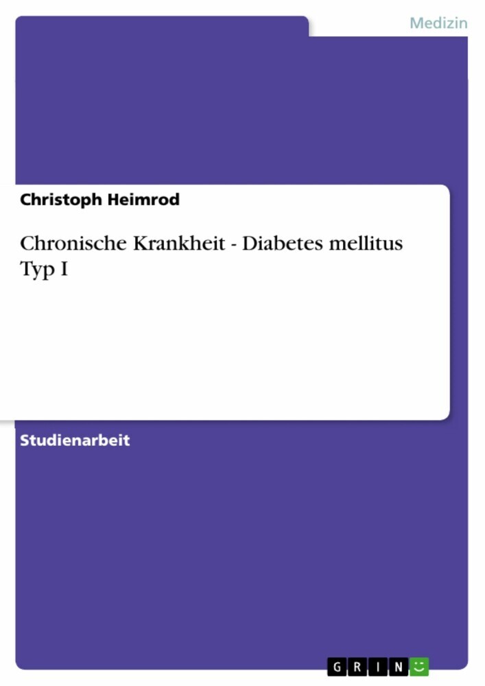 Chronische Krankheit - Diabetes mellitus Typ I main product photo