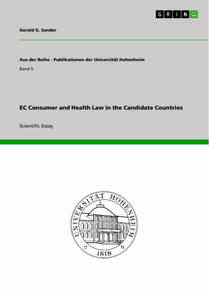EC Consumer and Health Law in the Candidate Countries main product photo