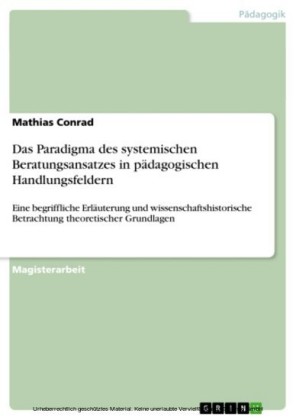 Das Paradigma des systemischen Beratungsansatzes in pädagogischen Handlungsfeldern