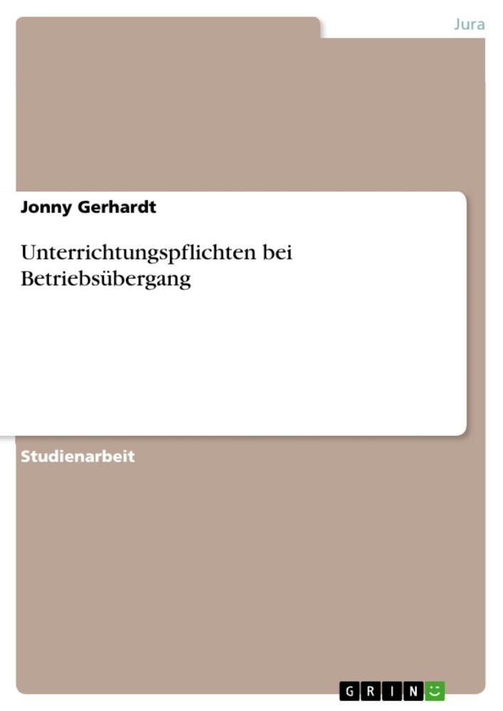 Unterrichtungspflichten bei Betriebsübergang main product photo