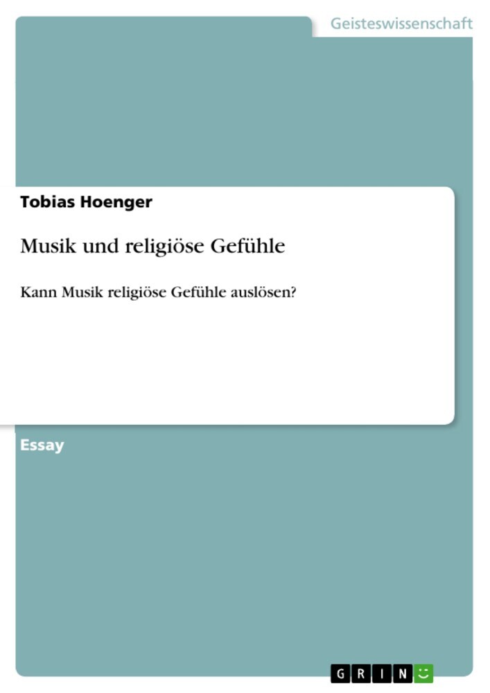 Musik und religiöse Gefühle main product photo