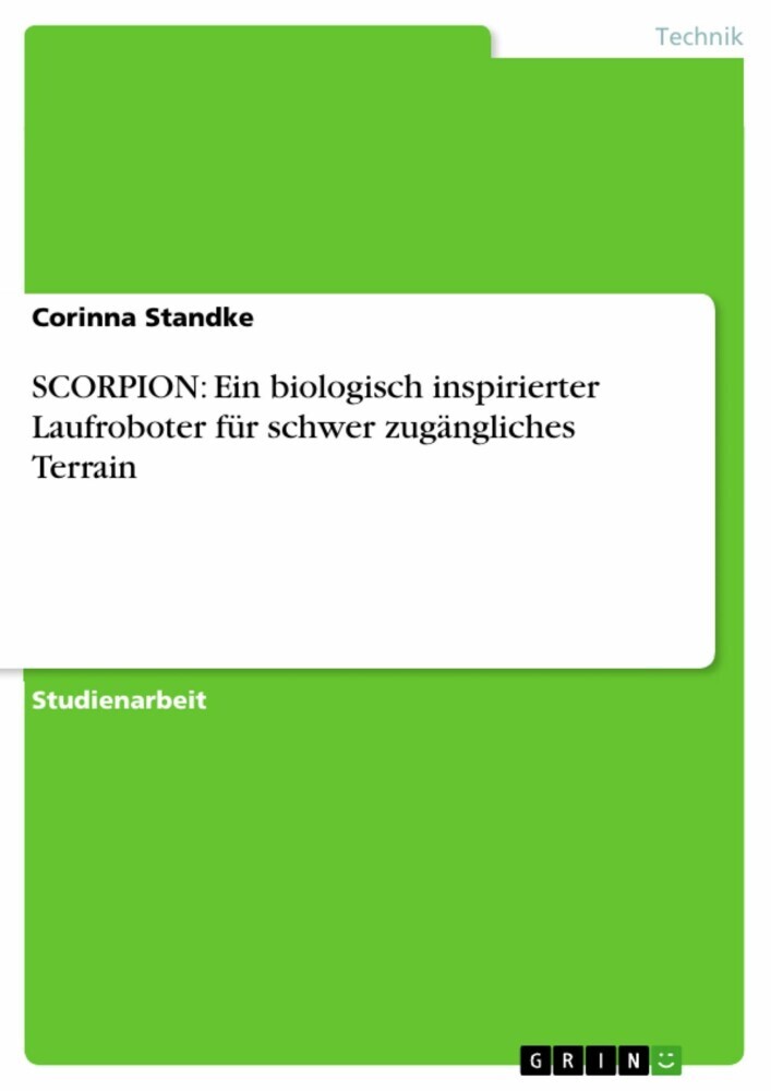 SCORPION: Ein biologisch inspirierter Laufroboter für schwer zugängliches Terrain main product photo