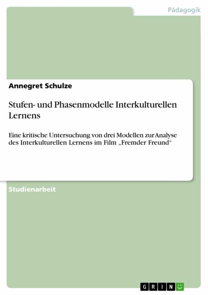 Stufen- und Phasenmodelle Interkulturellen Lernens main product photo