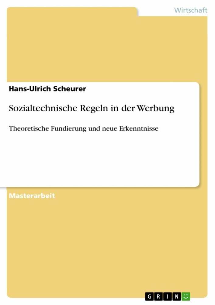 Sozialtechnische Regeln in der Werbung main product photo