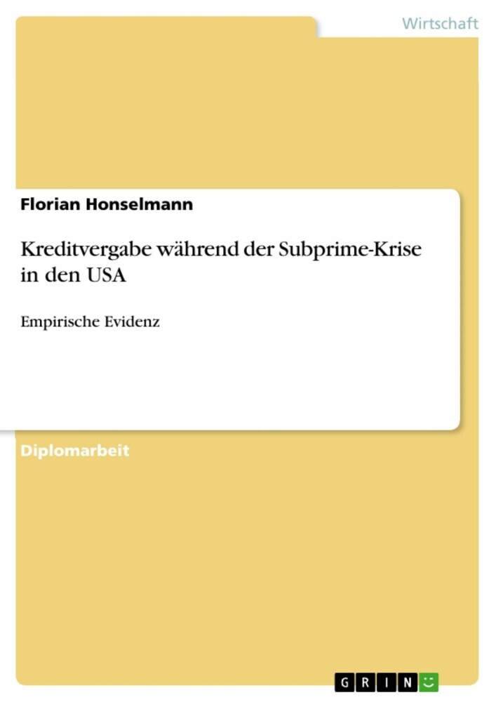 Kreditvergabe während der Subprime-Krise in den USA main product photo