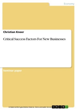 Critical Success Factors For New Businesses