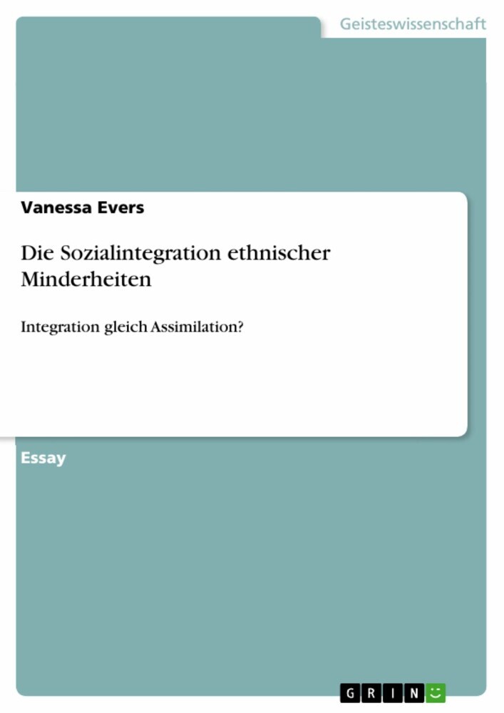 Die Sozialintegration ethnischer Minderheiten main product photo