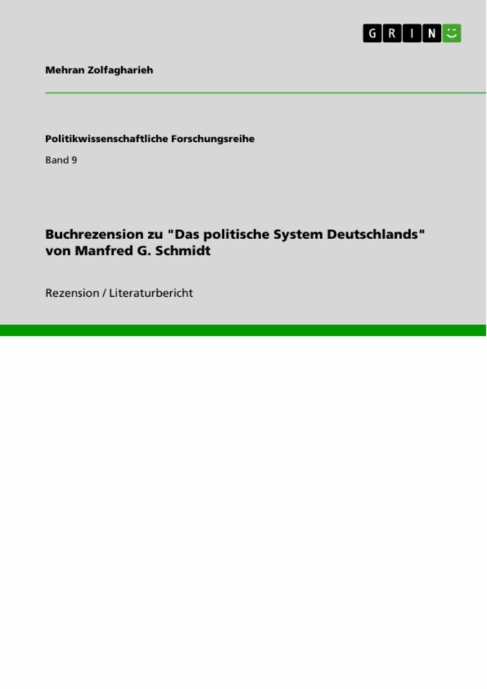 Buchrezension zu 'Das politische System Deutschlands' von Manfred G. Schmidt main product photo