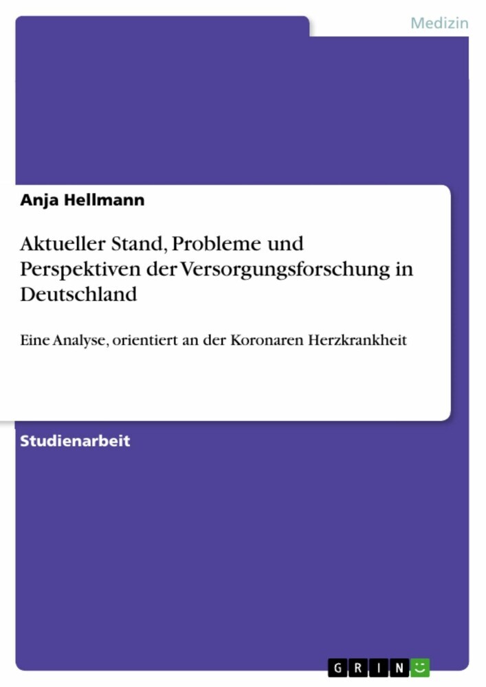 Aktueller Stand, Probleme und Perspektiven der Versorgungsforschung in Deutschland main product photo