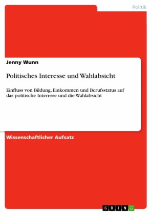 Politisches Interesse und Wahlabsicht