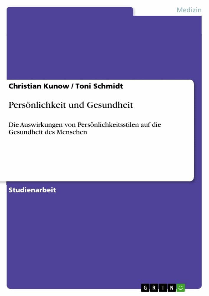 Persönlichkeit und Gesundheit main product photo