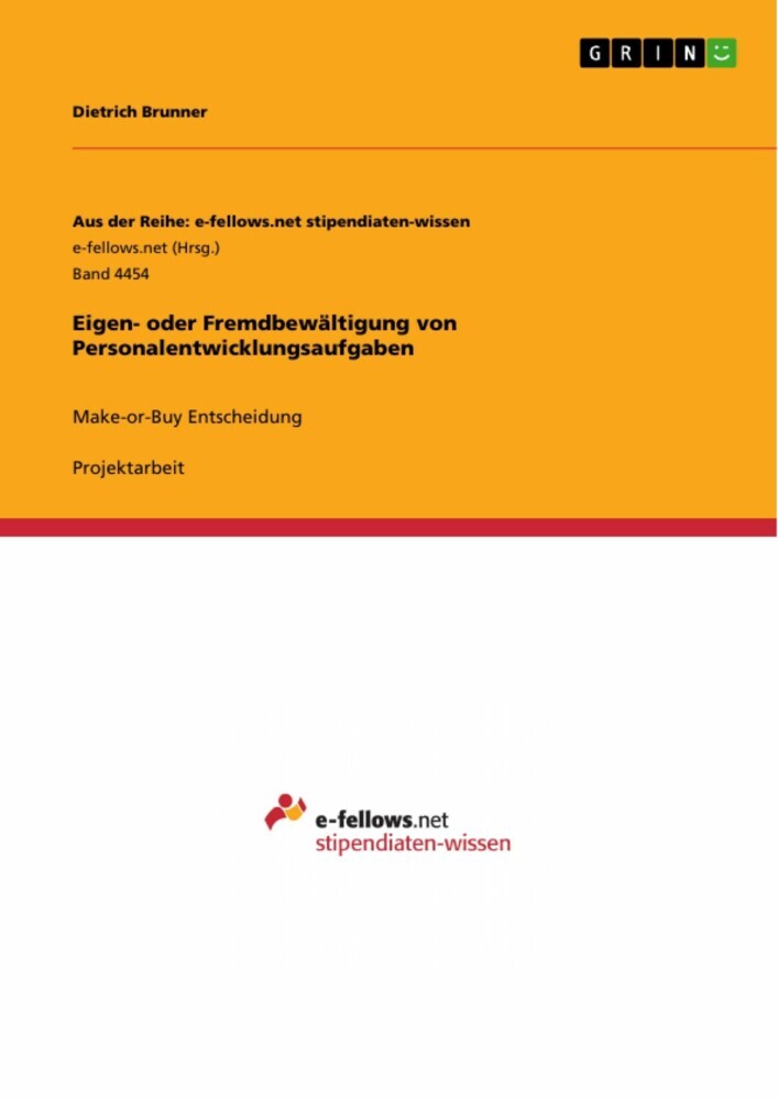 Eigen- oder Fremdbewältigung von Personalentwicklungsaufgaben main product photo