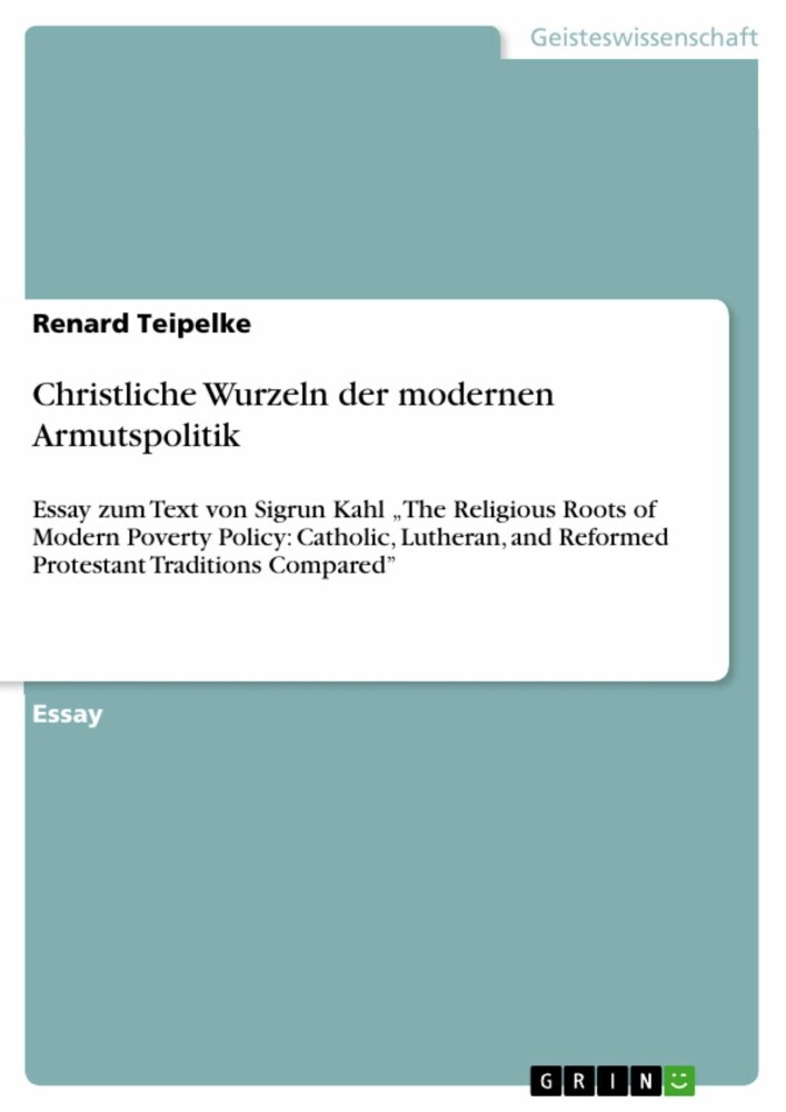 Christliche Wurzeln der modernen Armutspolitik main product photo