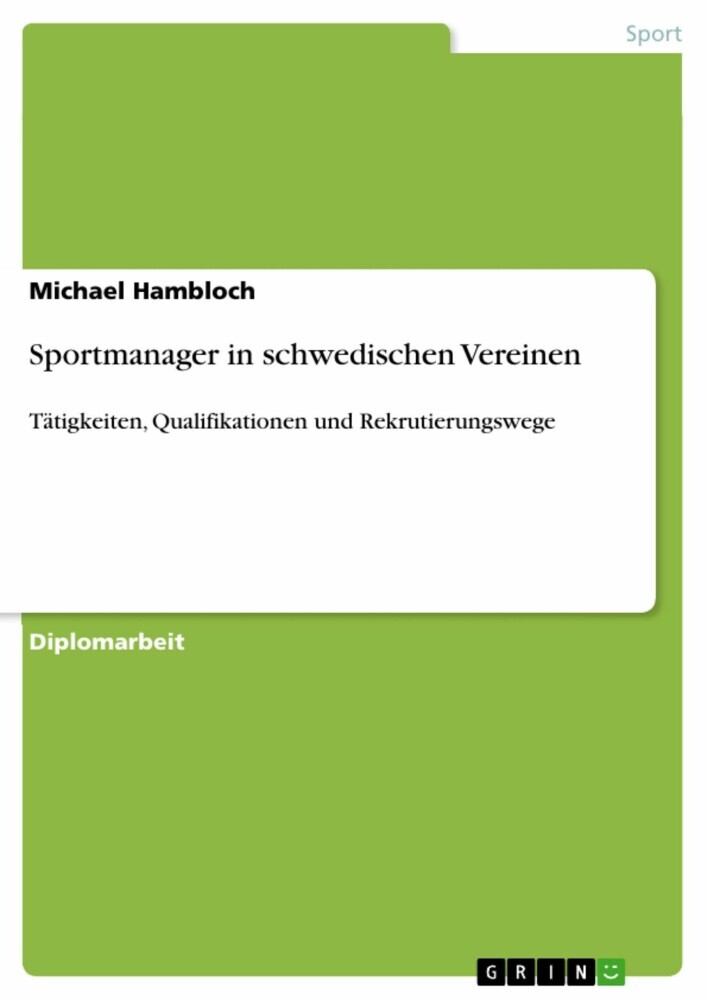 Sportmanager in schwedischen Vereinen main product photo
